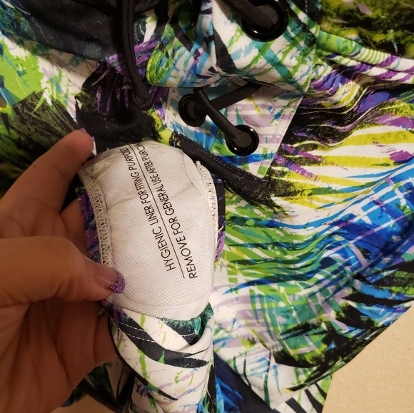 Torrid Swimsuit Tropical Corset‎ Tie Front Size 4 - Picture 9 of 11